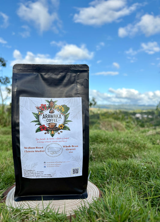 Medium Roast Whole Bean Coffee (Grano Entero) 12 oz
